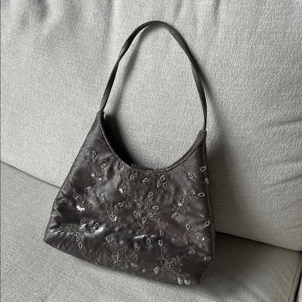 Elegant silver Embroidered Women's Bag Y2K